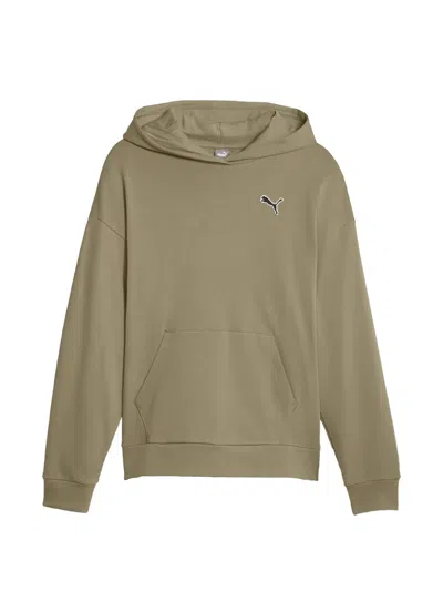 Puma Logo-patch Hoodie In Green