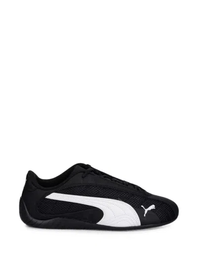 Puma Logo-patch Mesh Sneakers In Animal Print