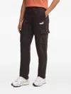 Puma Logo-print Cargo Pants In Black