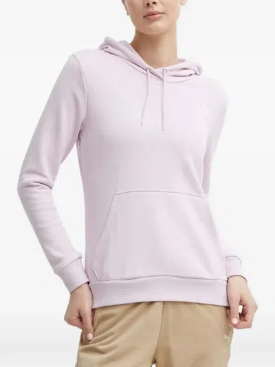 Puma Logo-print Hoodie In Purple