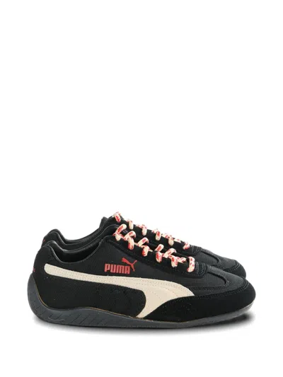 Puma Logo-print Lace-up Sneakers In Black