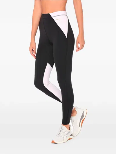 Puma Logo-print Leggings In Black