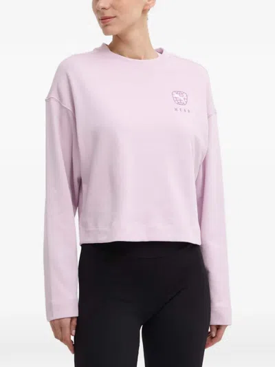 Puma Logo-print Sweatshirt In Pink