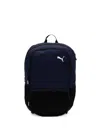 Puma Logo-print Zip-pocket Backpack In Blue