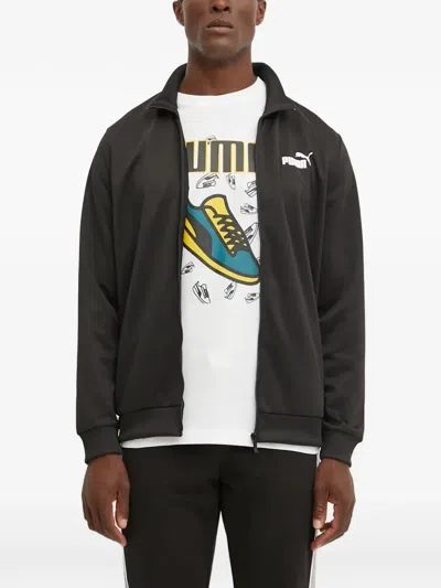 Puma Logo-print Zip-up Sweater In Multi