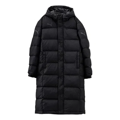 Puma Long Down Jacket 'black Grey'