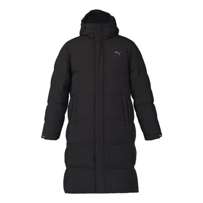 Puma Long Down Jacket 'black Grey'