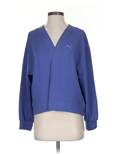 Pre-owned Puma Long Sleeve Blouse In Blue
