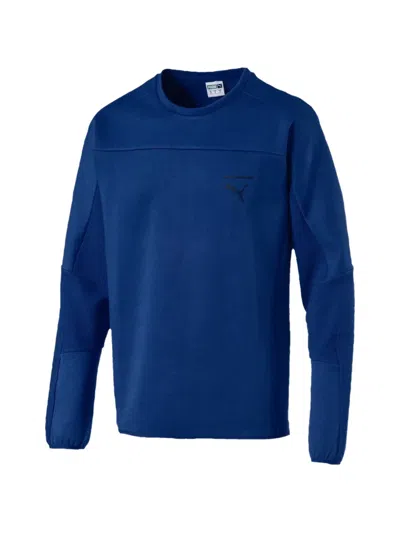 Puma Long-sleeve Crewneck Sweater In Blue