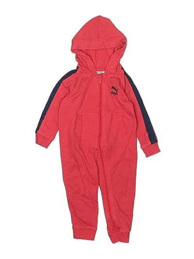 Pre-owned Puma Babies' Long Sleeve Onesie In Red