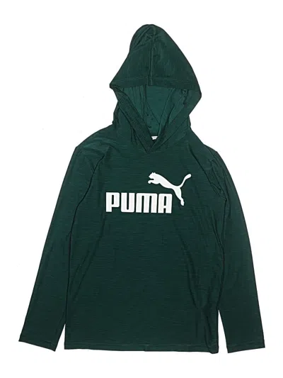 Pre-owned Puma Kids' Long Sleeve Polo Shirt In Green