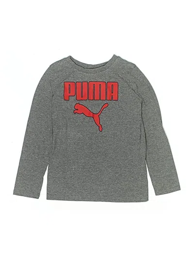 Pre-owned Puma Kids' Long Sleeve T-shirt In Gray