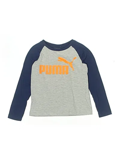 Pre-owned Puma Kids' Long Sleeve Top Gray Tops