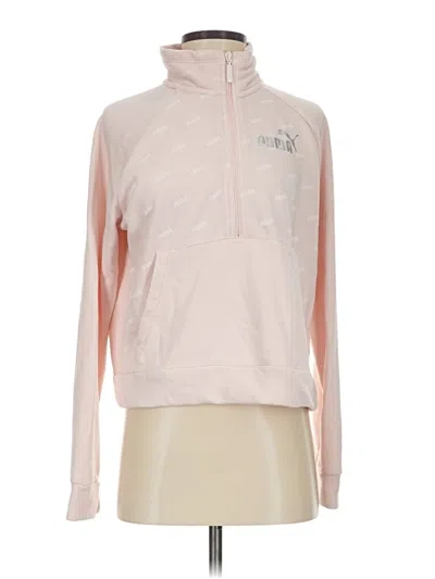 Pre-owned Puma Long Sleeve Top Pink Turtleneck Tops