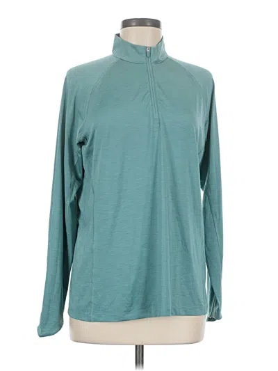 Pre-owned Puma Long Sleeve Top Teal Turtleneck Tops