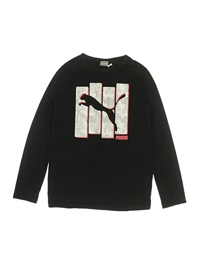 Pre-owned Puma Kids' Long Sleeve T-shirt In Black