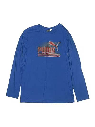Pre-owned Puma Kids' Long Sleeve T-shirt In Blue