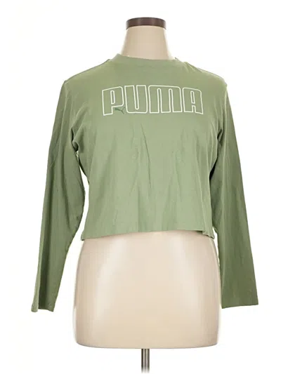 Pre-owned Puma Long Sleeve T-shirt In Green