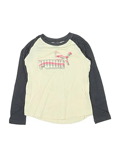 Pre-owned Puma Kids' Long Sleeve T-shirt In Green