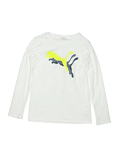 Pre-owned Puma Kids' Long Sleeve T-shirt In Ivory