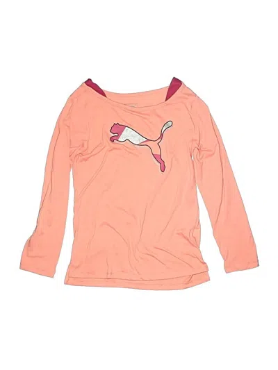 Pre-owned Puma Kids' Long Sleeve T-shirt In Pink