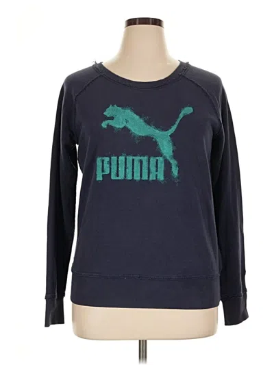 Pre-owned Puma Long Sleeve T-shirt In Teal
