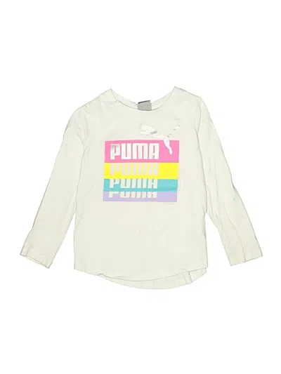 Pre-owned Puma Kids' Long Sleeve T-shirt In White