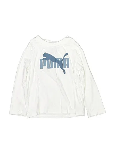 Pre-owned Puma Kids' Long Sleeve T-shirt In White