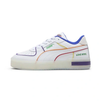 Puma Love Marathon Ca Pro Sneakers In White-iris-pop Red-meadow