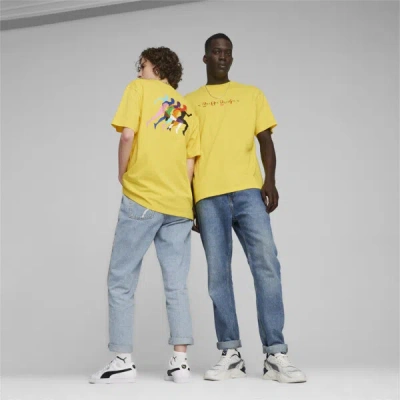Puma Love Marathon Graphic T-shirt In Court Yellow
