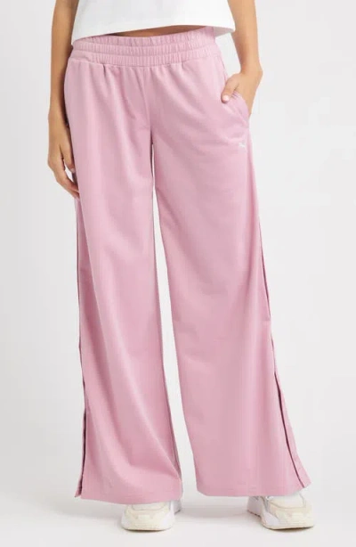 Puma Low Rise Popper Side Snap Pants In Pink