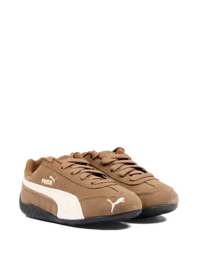 Puma Kids' Low-top Leather Sneakers In Brown