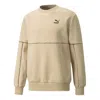 Puma Luxe Crew Sweatshirt 'beige' In Neutral