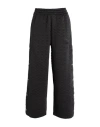 Puma Luxe Sport T7 Button Up Wide Leg Pants Woman Pants Black Size L Polyester, Elastane In Black