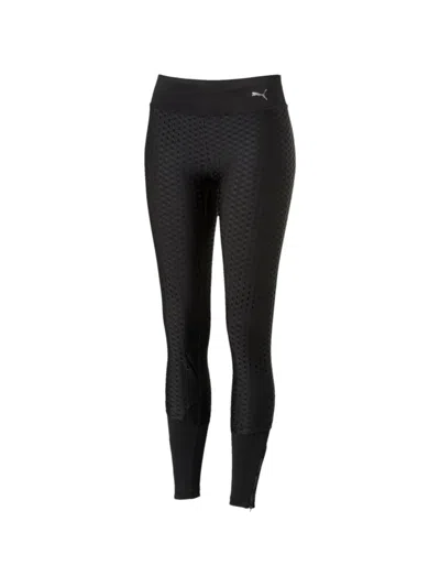 Puma Luxe Tight Logo-detail Leggings In Black
