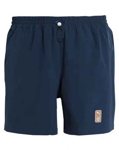 Puma "m First Mile Woven 5" Short " Man Shorts & Bermuda Shorts Navy Blue Size Xl Polyester, Elastan