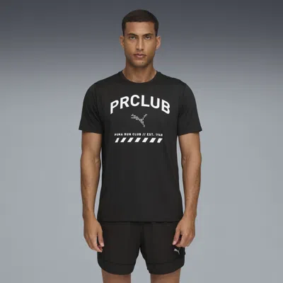 Puma M Run Club Graphic Mesh T-shirt Men In Black