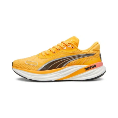 Puma Magnify Nitro™ Tech 2 Men's Running Shoes In Sun Stream-sunset Glow- White