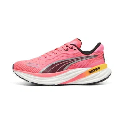 Puma Magnify Nitro™ Tech 2 Women's Running Shoes In Sunset Glow- White-sun Stream