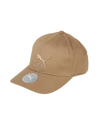 Puma Man Hat Khaki Size Onesize Cotton In Beige
