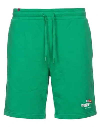 Puma Man Shorts & Bermuda Shorts Green Size Xs Cotton, Polyester