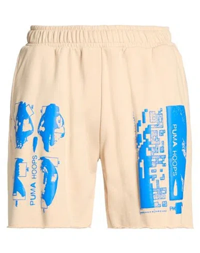 Puma Man Shorts & Bermuda Shorts Sand Size Xxl Cotton