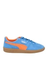 Puma Man Sneakers Azure Size 9 Cowhide In Multi