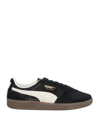 PUMA PUMA MAN SNEAKERS BLACK SIZE 12 LEATHER, TEXTILE FIBERS