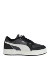 Puma Man Sneakers Black Size 13 Soft Leather In Black