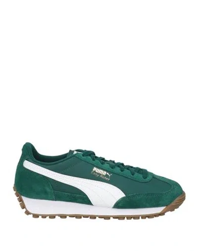 Puma Man Sneakers Emerald Green Size 9 Cowhide, Textile Fibers
