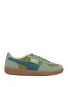 Puma Man Sneakers Military Green Size 11 Leather, Textile Fibers In Green