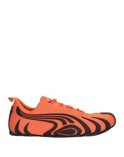 Puma Man Sneakers Orange Size 5 Textile Fibers In Red