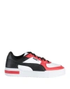 Puma Man Sneakers Red Size 9 Soft Leather, Textile Fibers In Red