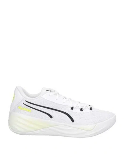 Puma Man Sneakers White Size 8.5 Textile Fibers, Synthetisches Material